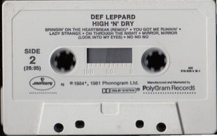 Def Leppard : High 'N' Dry (Cass, Album, Club, RE, 72,)
