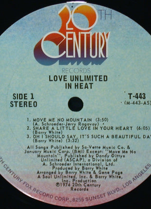 Love Unlimited : In Heat (LP, Album, Pit)