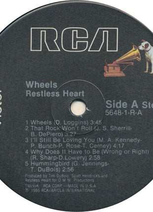 Restless Heart : Wheels (LP, Album)