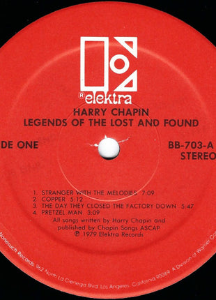 Harry Chapin : Legends Of The Lost And Found (2xLP, Album, SP-)