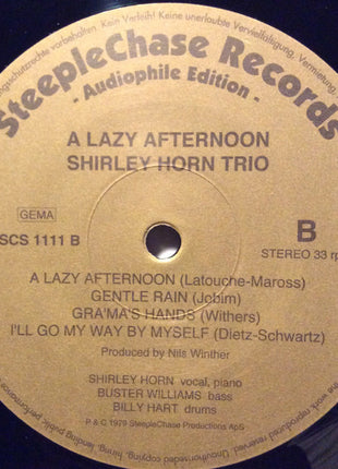Shirley Horn Trio : A Lazy Afternoon (LP, Album, Ltd, RE, 180)