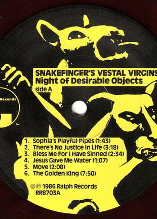 Snakefinger's Vestal Virgins : Night Of Desirable Objects (LP, Album, Ltd, Pur)