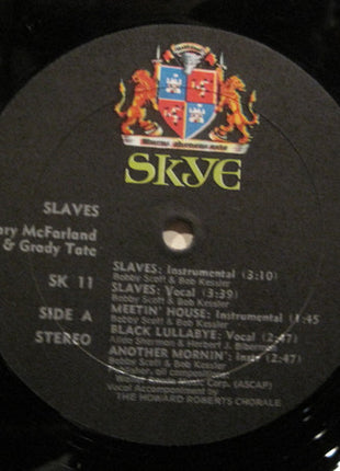 Grady Tate With The The Gary McFarland Orchestra, Bobby Scott : Slaves (LP, Album, Promo)