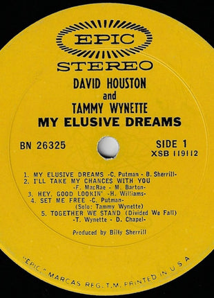 David Houston & Tammy Wynette : My Elusive Dreams (LP, Album)