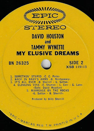 David Houston & Tammy Wynette : My Elusive Dreams (LP, Album)