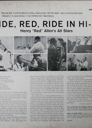 Henry "Red" Allen's All Stars : Ride, Red, Ride In Hi-Fi (LP, Album, Mono)
