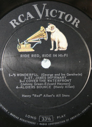 Henry "Red" Allen's All Stars : Ride, Red, Ride In Hi-Fi (LP, Album, Mono)