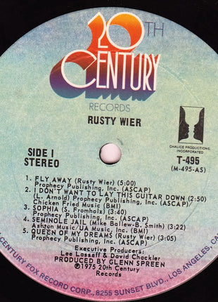 Rusty Wier : Rusty Wier (LP, Album)