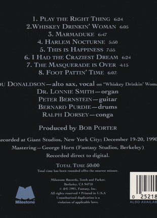 Lou Donaldson : Play The Right Thing (CD, Album, Promo)