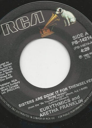 Eurythmics & Aretha Franklin : Sisters Are Doin' It For Themselves / I Love You Like A Ball And Chain (7")