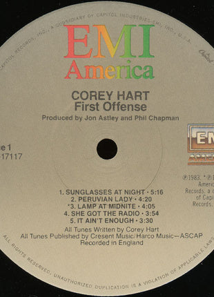 Corey Hart : First Offense (LP, Album, Win)