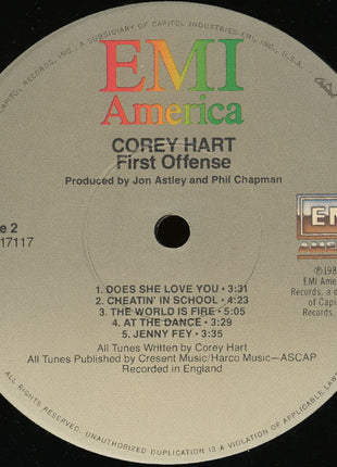 Corey Hart : First Offense (LP, Album, Win)