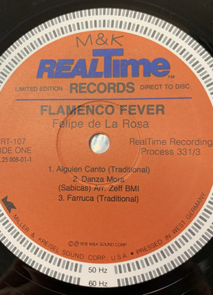 Felipe De La Rosa : Flamenco Fever (LP, Album, Ltd, Ora)