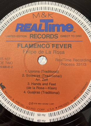 Felipe De La Rosa : Flamenco Fever (LP, Album, Ltd, Ora)