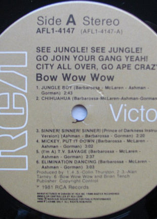 Bow Wow Wow : See Jungle! See Jungle! Go Join Your Gang Yeah! City All Over, Go Ape Crazy (LP, Album)