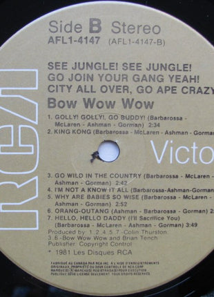 Bow Wow Wow : See Jungle! See Jungle! Go Join Your Gang Yeah! City All Over, Go Ape Crazy (LP, Album)