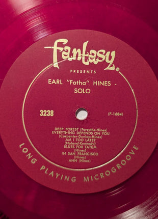 Earl Hines : Solo (LP, Album, Mono, Red)