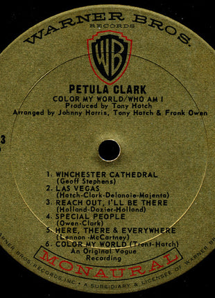 Petula Clark : Color My World / Who Am I (LP, Album, Mono)