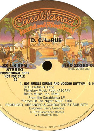 D.C. LaRue : Hot Jungle Drums And Voodoo Rhythm (12", Promo)