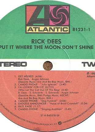 Rick Dees : Put It Where The Moon Don't Shine (LP, Album)