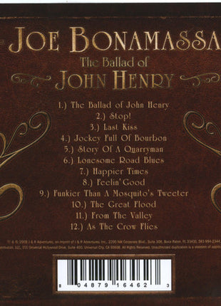 Joe Bonamassa : The Ballad Of John Henry (CD, Album)