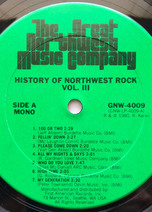 Various : The History Of Northwest Rock Volume III (LP, Comp, Mono)