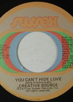 Creative Source : You Can't Hide Love (7", Promo)