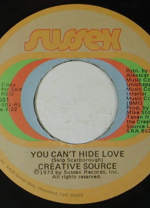 Creative Source : You Can't Hide Love (7", Promo)