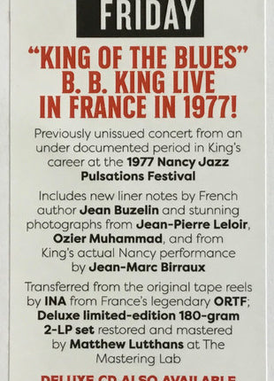 B.B. King : In France (Live At The 1977 Nancy Jazz Pulsations Festival) (2xLP, RSD, Dlx, Ltd, Num, 180)