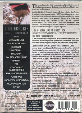 Jimi Hendrix : Live At Woodstock (2xDVD-V, Multichannel, NTSC, Dol)