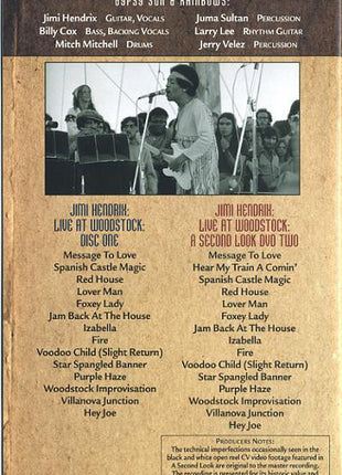 Jimi Hendrix : Live At Woodstock (2xDVD-V, Multichannel, NTSC, Dol)