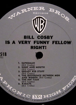 Bill Cosby : Bill Cosby Is A Very Funny Fellow Right! (LP, Album, Mono, Pit)