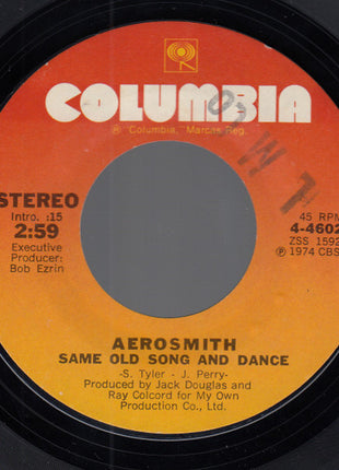 Aerosmith : Same Old Song And Dance (7", Single, Styrene)