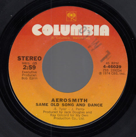 Aerosmith : Same Old Song And Dance (7", Single, Styrene)
