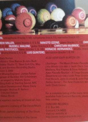 Gary Burton : For Hamp, Red, Bags, And Cal (CD, Album)