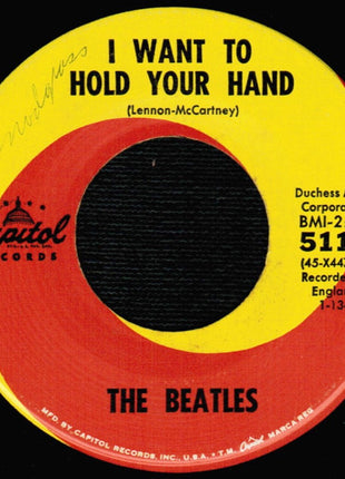 The Beatles : I Want To Hold Your Hand / I Saw Her Standing There (7", Single, Scr)