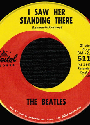 The Beatles : I Want To Hold Your Hand / I Saw Her Standing There (7", Single, Scr)