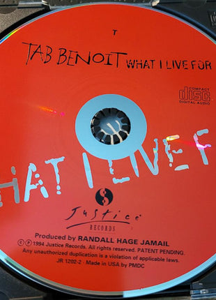 Tab Benoit : What I Live For (CD, Album)