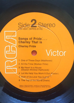 Charley Pride : Songs Of Pride...Charley That Is (LP, Album)