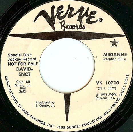 David-SNCT : Mirianne (7", Promo, Styrene)