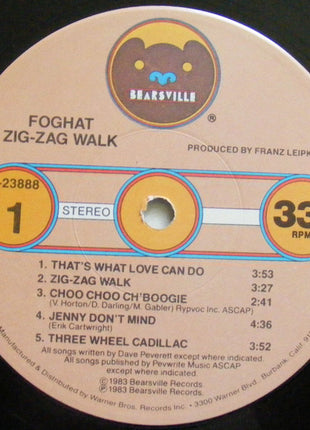 Foghat : Zig-Zag Walk (LP, Album, Win)