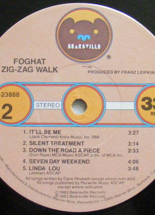 Foghat : Zig-Zag Walk (LP, Album, Win)