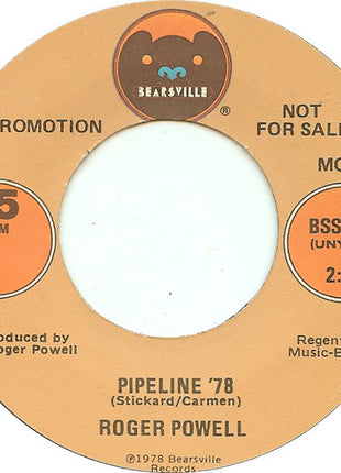 Roger Powell : Pipeline '78 (7", Mono, Promo)