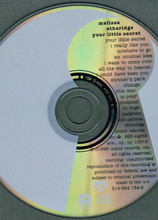 Melissa Etheridge : Your Little Secret (CD, Album)