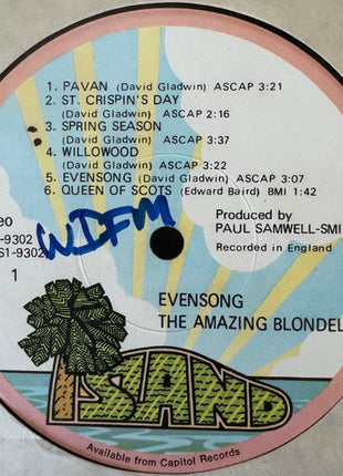 The Amazing Blondel* : Evensong (LP, Album, Scr)