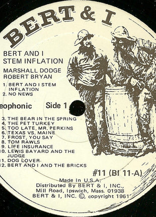 Robert Bryan (2) and Marshall Dodge : Bert And I Stem Inflation (LP, Album)