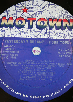 Four Tops : Yesterday's Dreams (LP, Album, Ind)