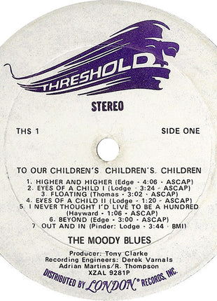 The Moody Blues : To Our Children's Children's Children (LP, Album, Gat)