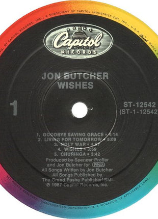 Jon Butcher : Wishes (LP, Album, Spe)