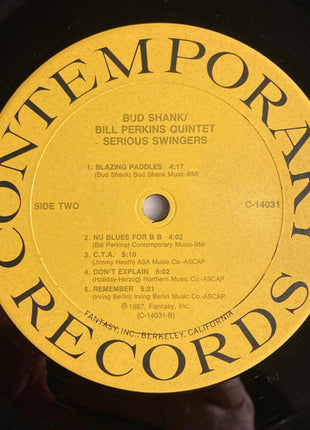 Bud Shank - Bill Perkins : Serious Swingers (LP, Album)